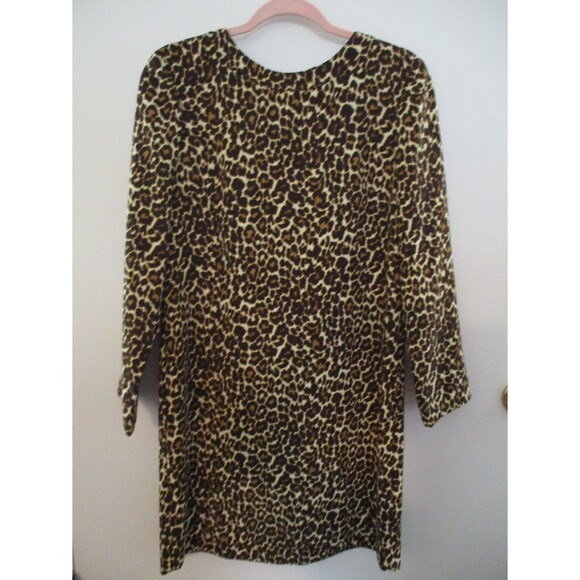 J.Crew Womens Sz 6 3/4 Sleeve Crepe Shift Dress Leopard Print K2150 Casual Party - Picture 1 of 9